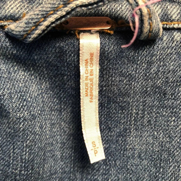 Free People womans jean coat size small Long Jean Coat - Picture 4 of 6